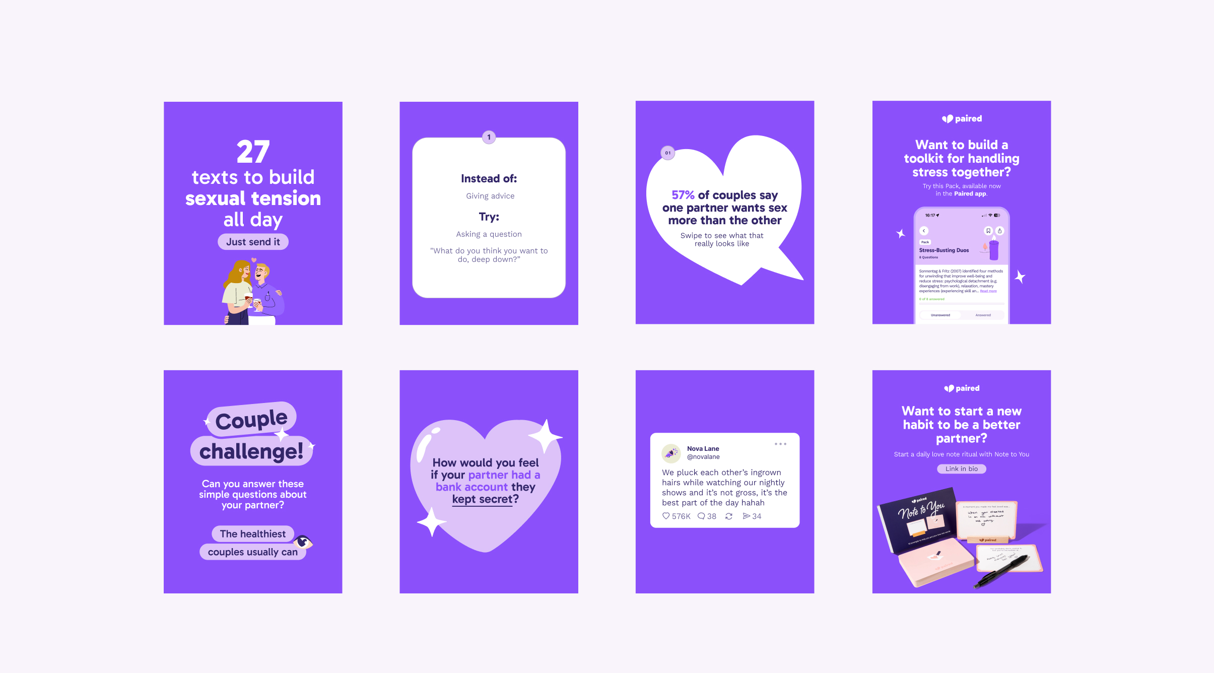 Paired Social Media Design — creative overview