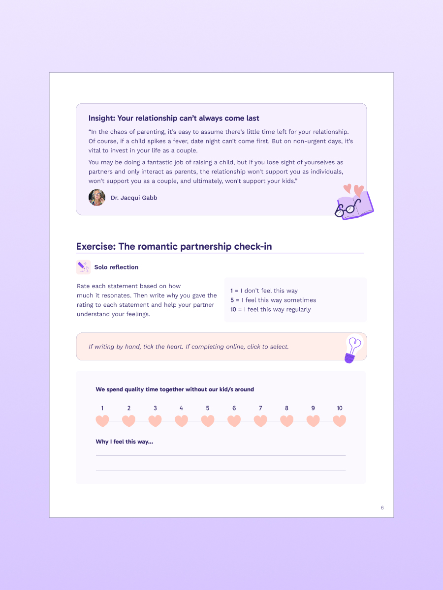 Workbook page — exercise